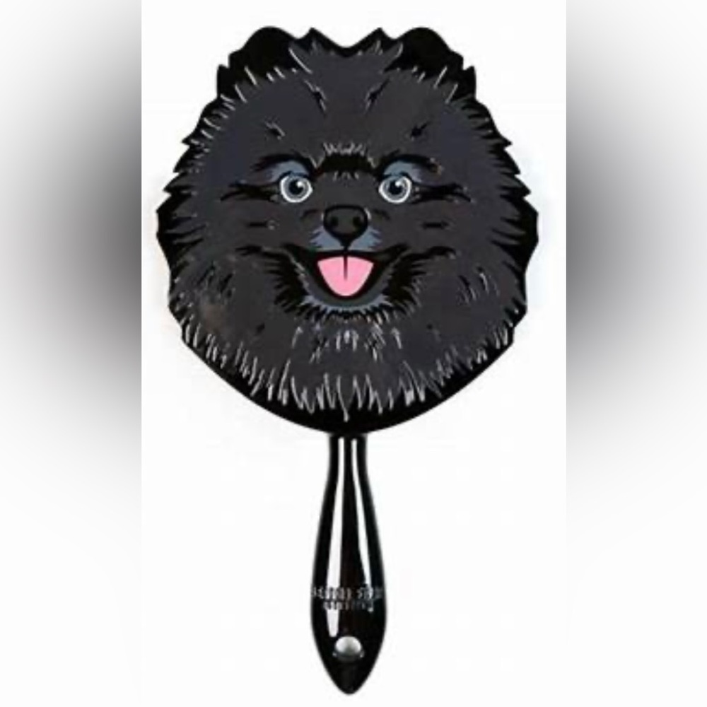 JEFFREE STAR Delicious Black Pom Shaped Hand Mirror